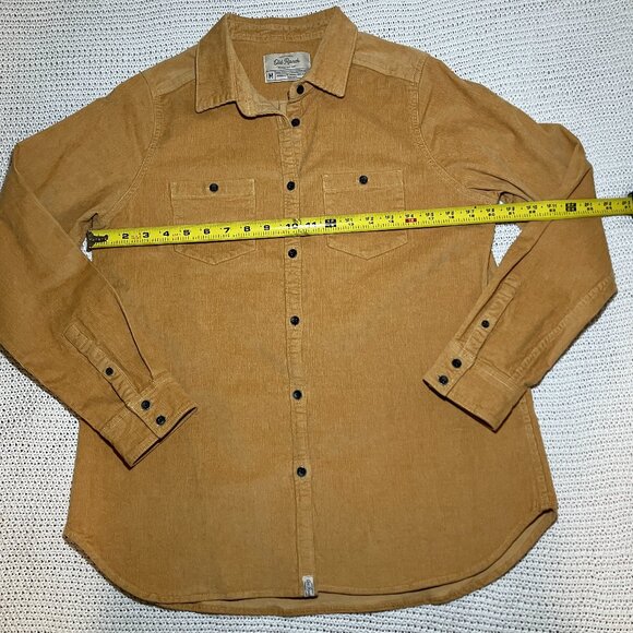 OLD RANCH Women's Size Medium Corduroy Coat Jacket Mustard Yellow With Pockets - Picture 8 of 10